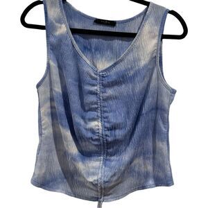 21 Saints Blue Sleeveless Front rouching tanktop size L